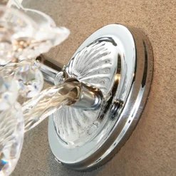 Lindby aplique de pared Merida, cromo, metal, 2 luces, altura 35 cm
