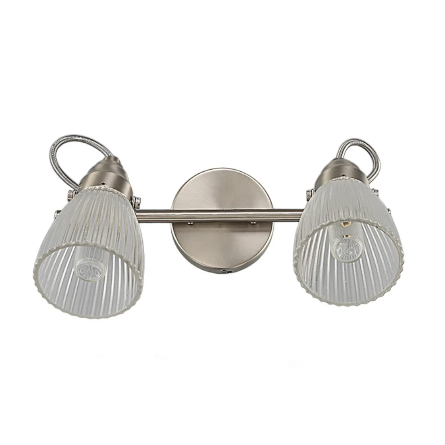 Lindby Aplique para baño Kara, 31 cm, 2 luces, cristal, IP44, G9