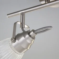 Lindby Aplique para baño Kara, 31 cm, 2 luces, cristal, IP44, G9