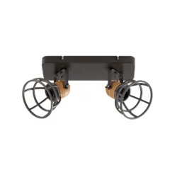Lindby Arinthea downlight de techo, 2 luces, negro, acero, E14