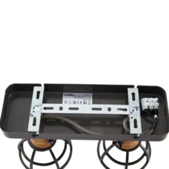 Lindby Arinthea downlight de techo, 2 luces, negro, acero, E14
