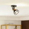 Lindby Arinthea downlight de techo, 1 luz, negro, acero, E14