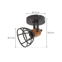 Lindby Arinthea downlight de techo, 1 luz, negro, acero, E14