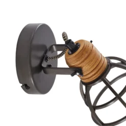 Lindby Arinthea downlight de techo, 1 luz, negro, acero, E14