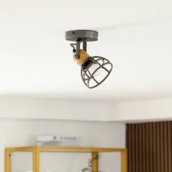 Lindby Arinthea downlight de techo, 1 luz, negro, acero, E14