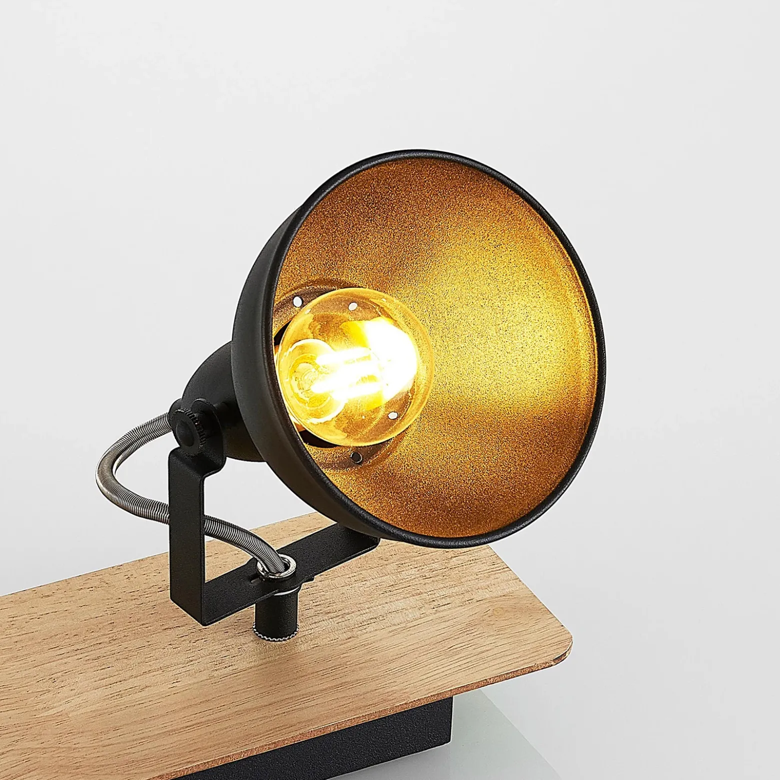 Lindby Aylis lámpara de techo, 4 luces, 82 cm, negro, madera, E14