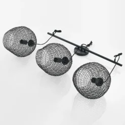 Lindby Benja lámpara colgante, 3 luces, negro