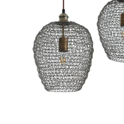 Lindby Benja lámpara colgante, 3 luces, latón