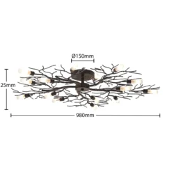 Lindby Bigna lámpara de techo, 15 luces