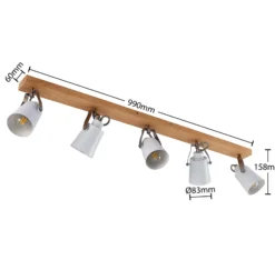 Lindby Blana plafón, 5 luces