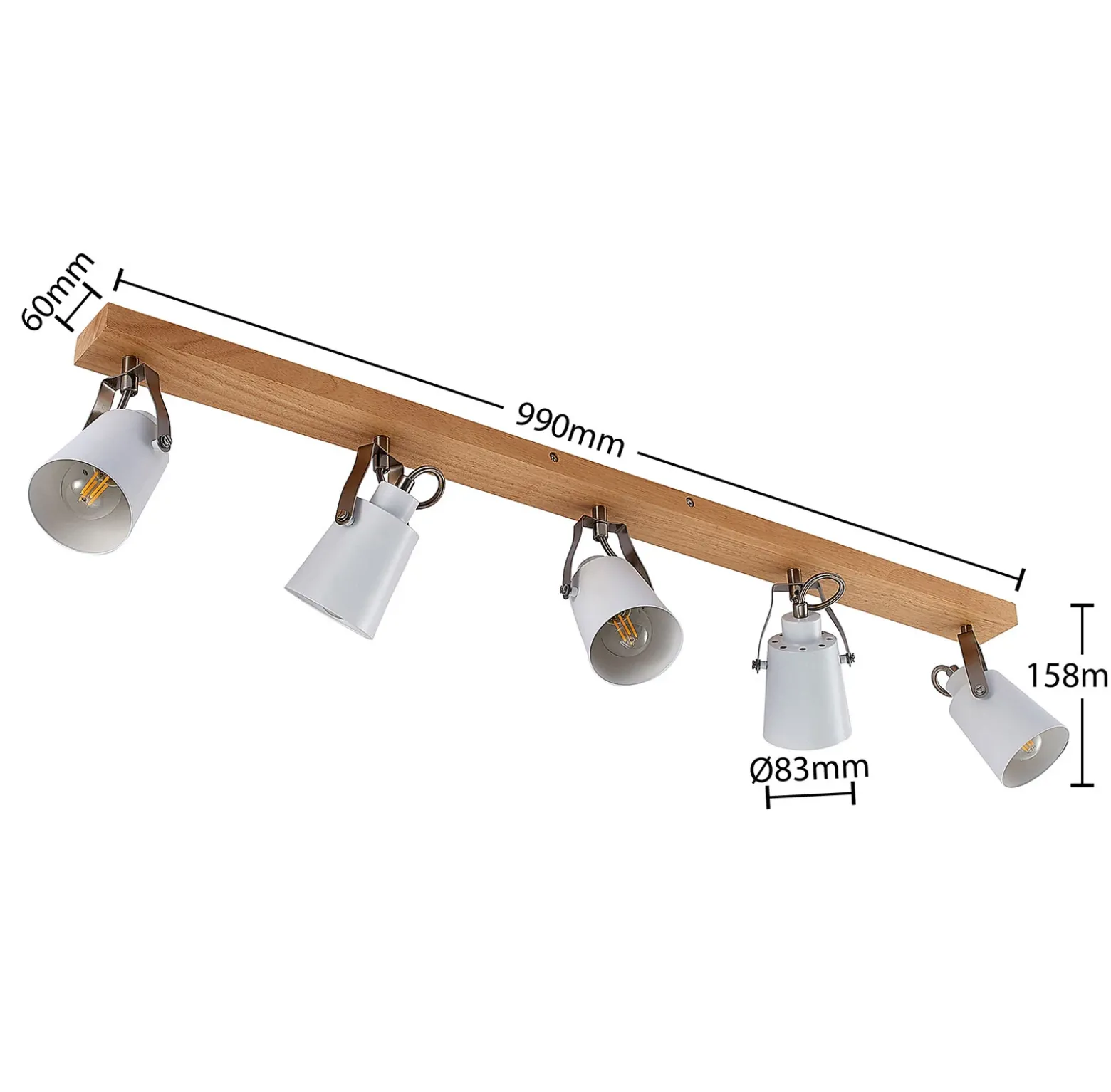 Lindby Blana plafón, 5 luces