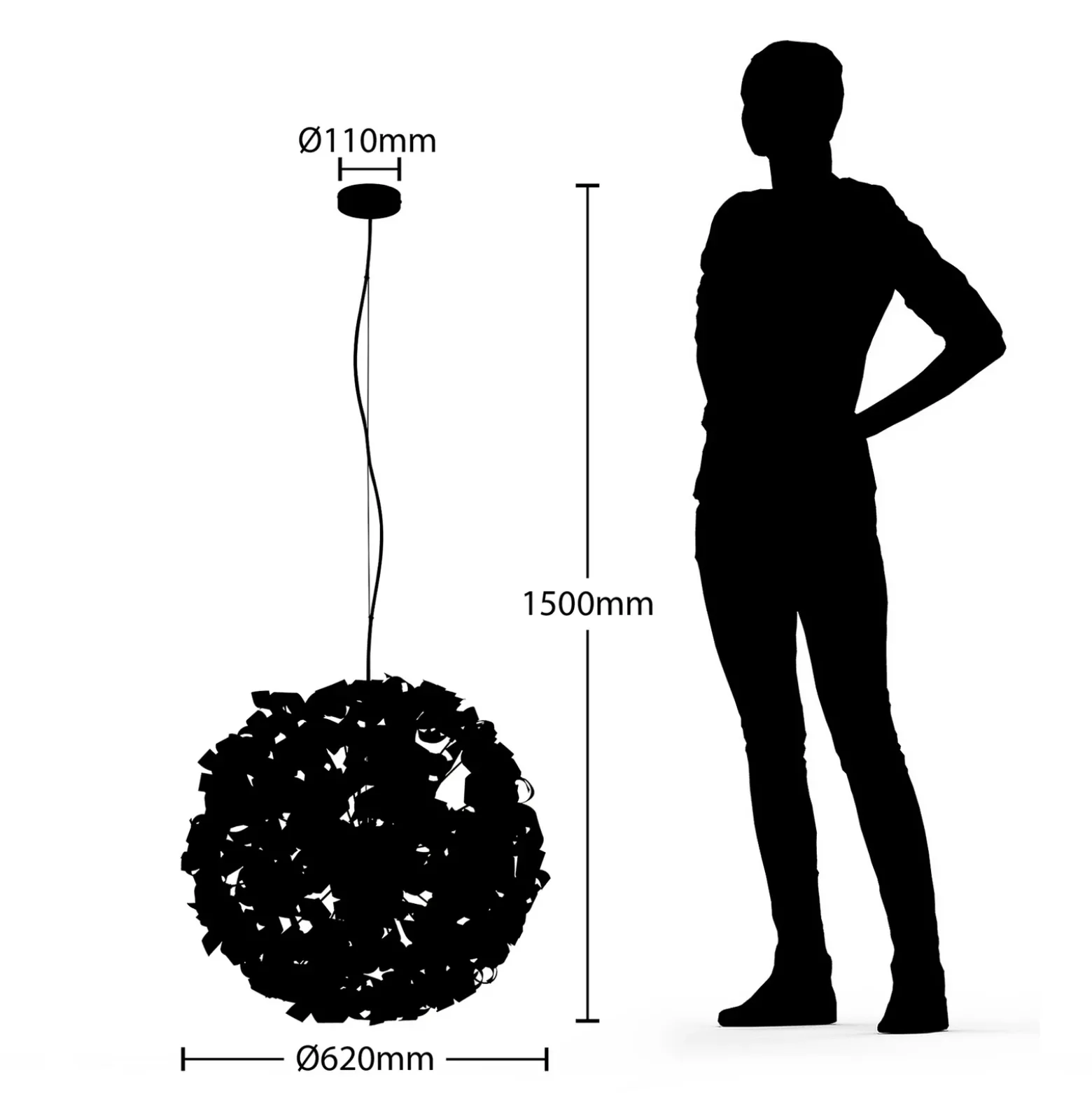 Lindby Caliya lámpara colgante, 9 luces