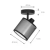 Lindby Chizoma downlight de techo 1 luz pantalla de tela