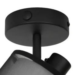 Lindby Chizoma downlight de techo 1 luz pantalla de tela