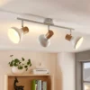 Lindby downlight de techo Fridolin, 50cm, 3 luces, blanco, metal