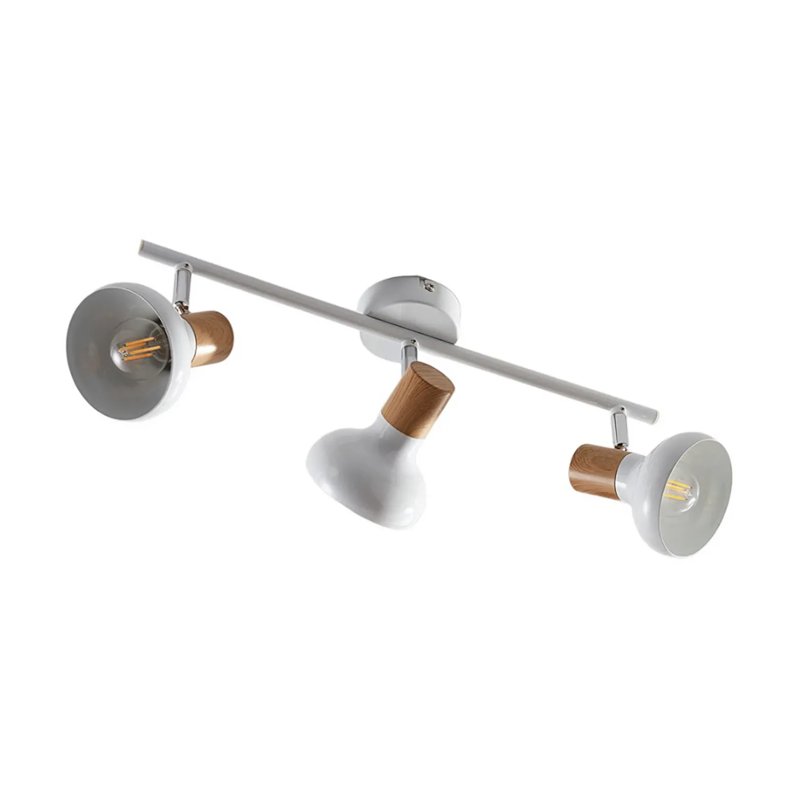 Lindby downlight de techo Fridolin, 50cm, 3 luces, blanco, metal