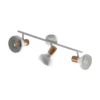 Lindby downlight de techo Fridolin, 50cm, 3 luces, blanco, metal