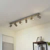 Lindby downlight de techo Joffrey, 116 cm, níquel, 6 luces, GU10