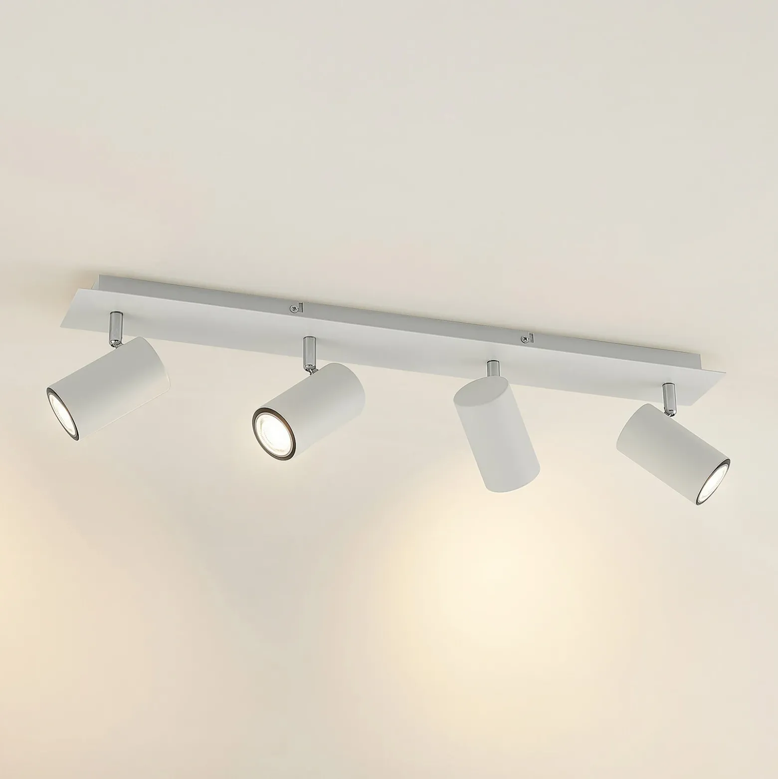 Lindby downlight de techo Joffrey, 70 cm, blanco, 4 luces, GU10