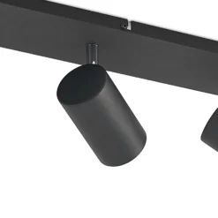 Lindby downlight de techo Joffrey, 70 cm, negro, 4 luces, GU10