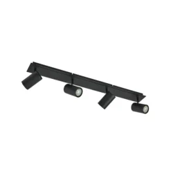 Lindby downlight de techo Joffrey, 80 cm, negro, 4 luces, GU10