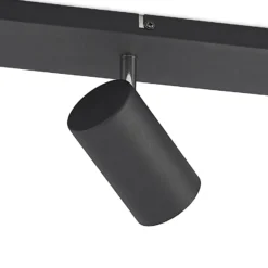Lindby downlight de techo Joffrey, 80 cm, negro, 4 luces, GU10