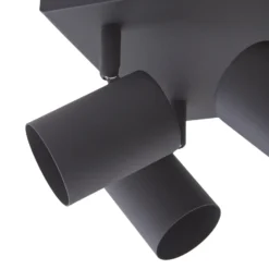 Lindby downlight de techo Jorell, negro, 20 cm, negro, 4 luces.