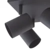 Lindby downlight de techo Jorell, negro, 20 cm, negro, 4 luces.