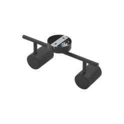 Lindby downlight de techo Jorell, negro, 31 cm, 2 luces, GU10