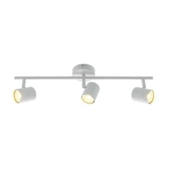 Lindby downlight de techo Jorell, blanco, 55 cm, 3 luces, metal, GU10