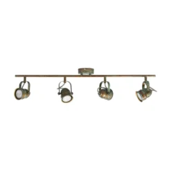 Lindby downlight de techo Leonor, 4 luces, verde, metal, 78 cm