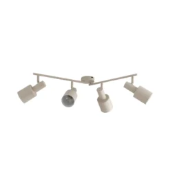 Lindby downlight de techo Ovelia, beige, 80 cm, 4 luces, E27