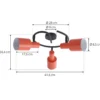 Lindby downlight de techo Ovelia, naranja/negro, 3 luces, E27