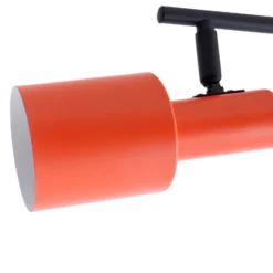 Lindby downlight de techo Ovelia, naranja/negro, 4 luces, E27