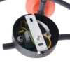 Lindby downlight de techo Ovelia, naranja/negro, 3 luces, E27