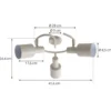 Lindby downlight de techo Ovelia, beige, 3 luces, metal, E27