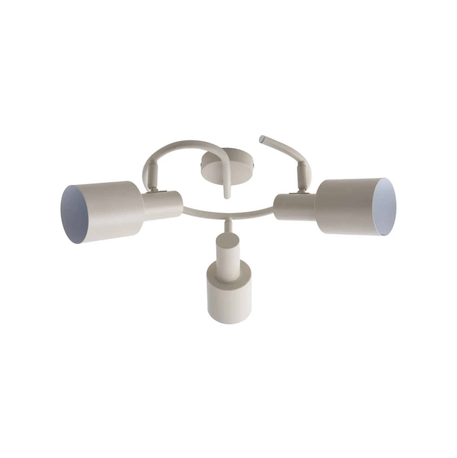 Lindby downlight de techo Ovelia, beige, 3 luces, metal, E27