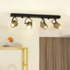Lindby downlight de techo Sylveria, 4 luces, negro/oro, hierro