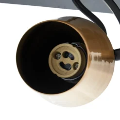 Lindby downlight de techo Sylveria, 4 luces, negro/oro, hierro