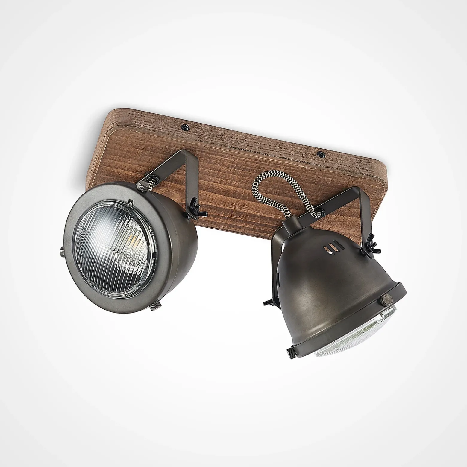 Lindby downlight Farovi, negro, 27 cm, 2 luces, GU10
