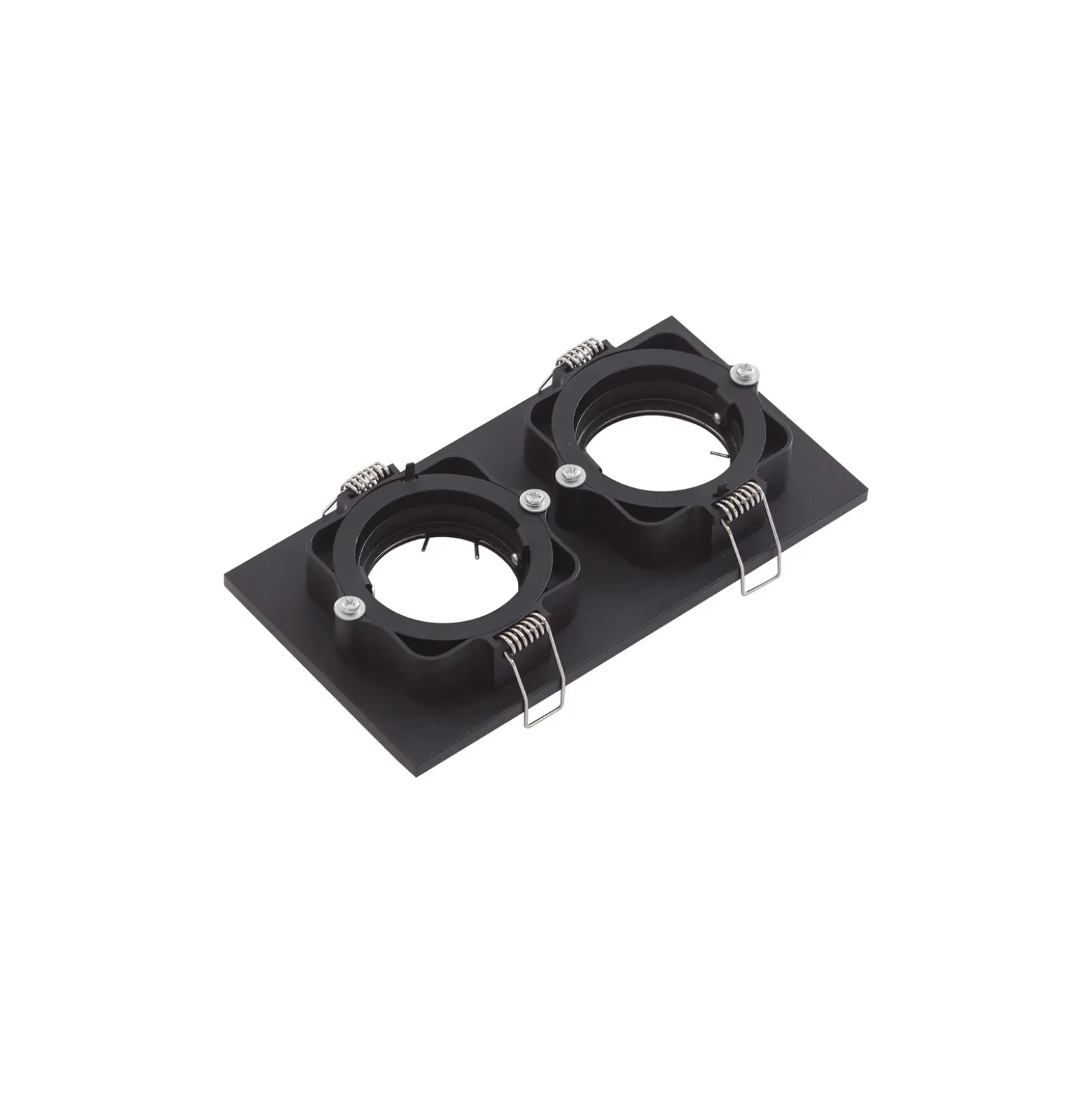 Lindby Downlight Thorid, negro, 19 x 10 cm, 2 luces, GU10