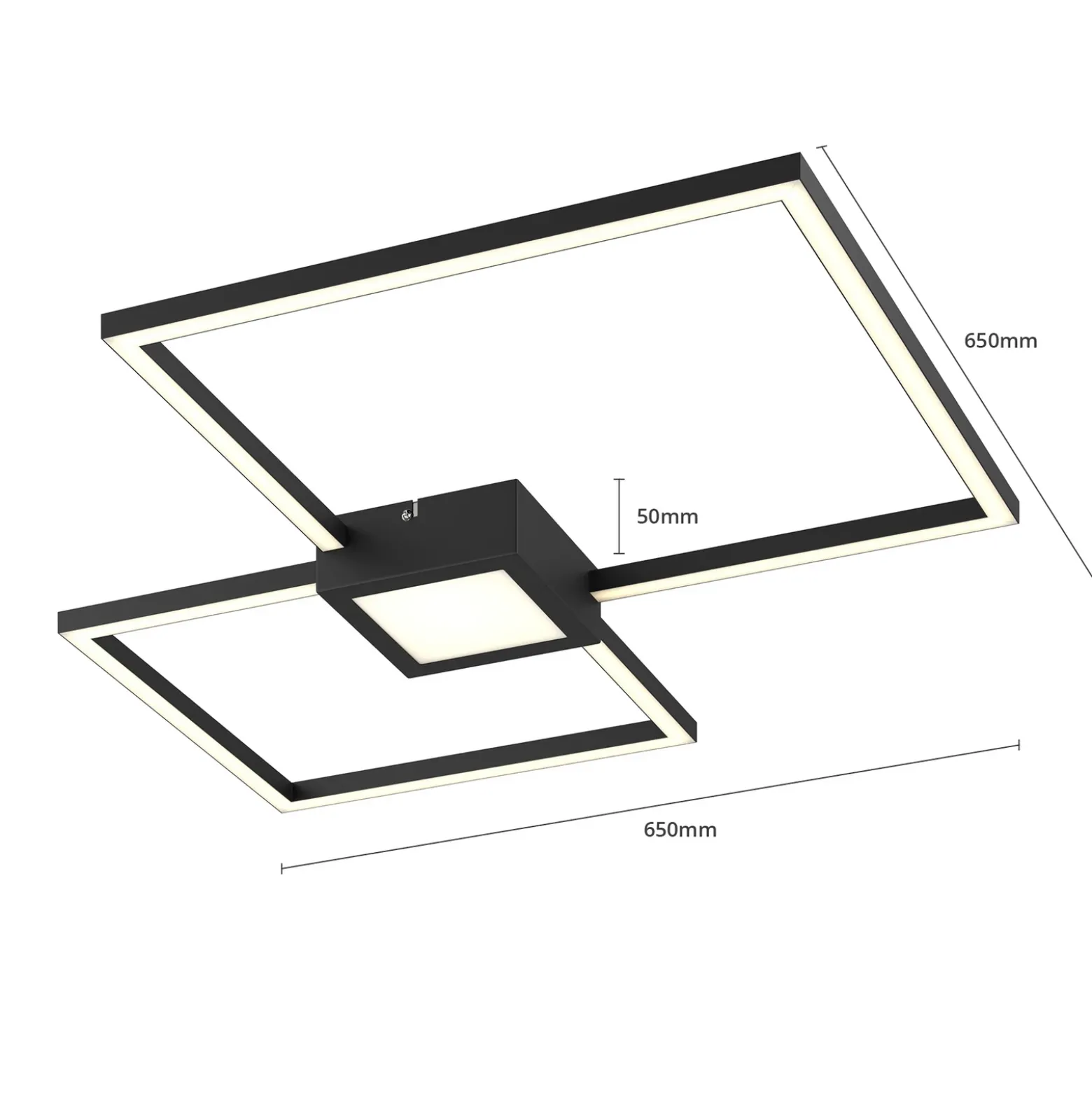 Lindby Duetto lámpara LED de techo antracita 28 W