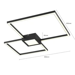 Lindby Duetto lámpara LED de techo antracita 28 W