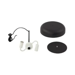 Lindby Edion lámpara de mesa, negro arena, metal
