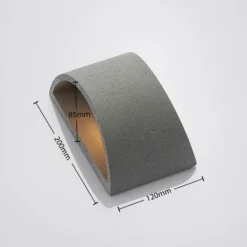 Lindby Edvin aplique de hormigón, semicírculo