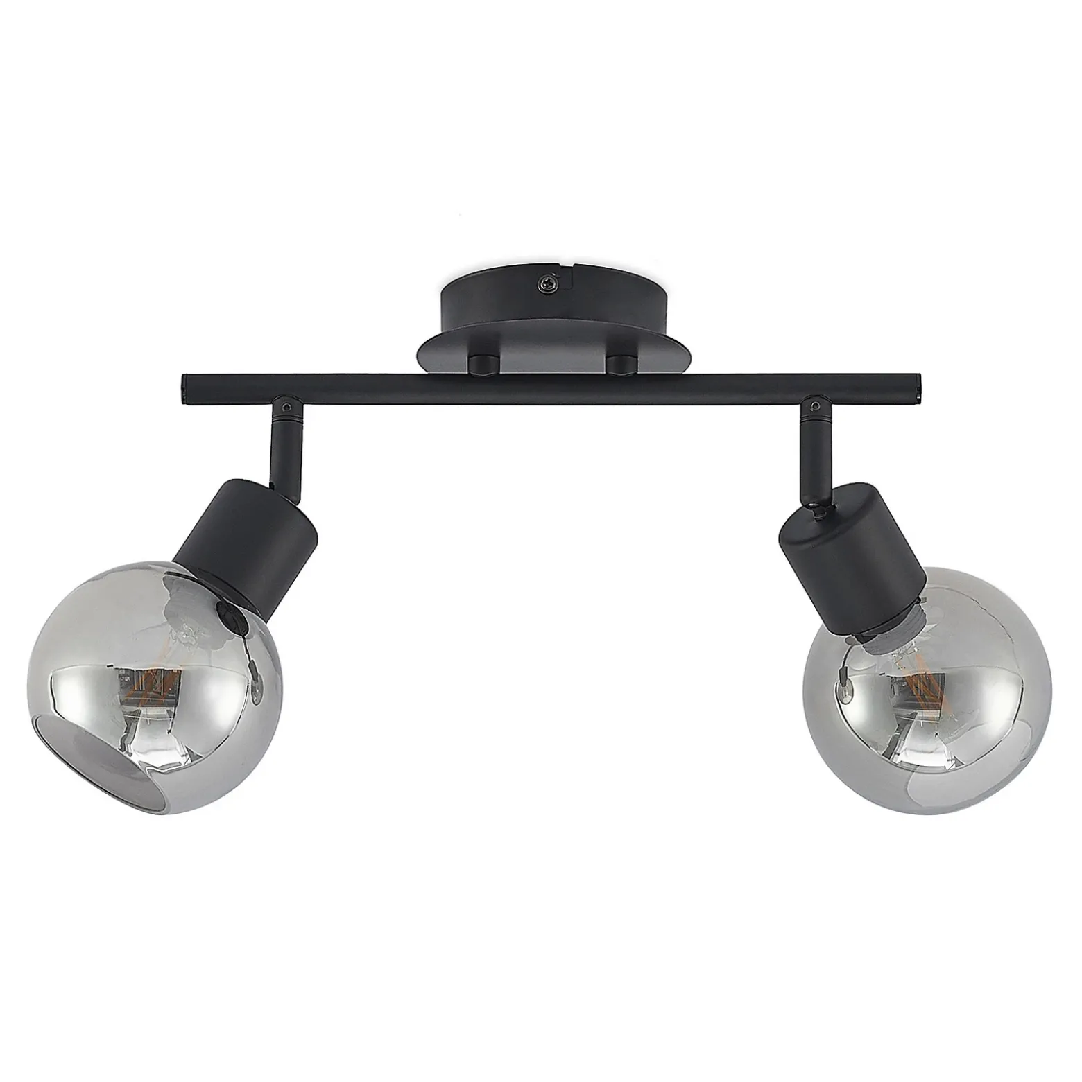 Lindby Eridia downlight, negro, 2 luces.
