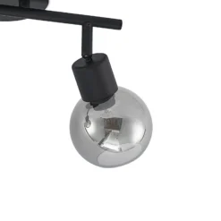 Lindby Eridia downlight, negro, 2 luces.