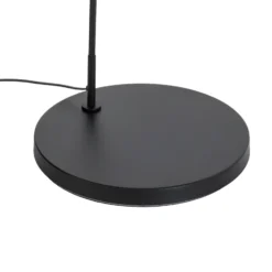 Lindby Esti lámpara de pie, negro/oro, tela, altura 192cm