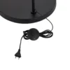Lindby Esti lámpara de pie, negro/oro, tela, altura 192cm