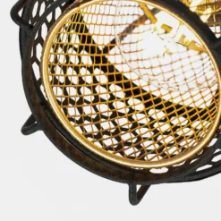 Lindby Eudoria plafón 3 luces negro/oro